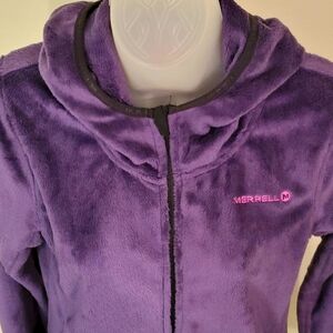 EUC Merrell Fuzzy Full Zip Hooded Jacket